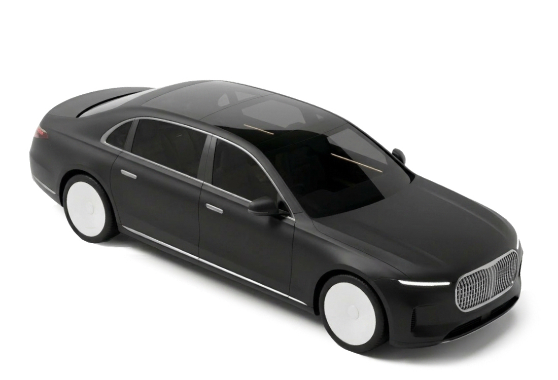 Black premium saloon car